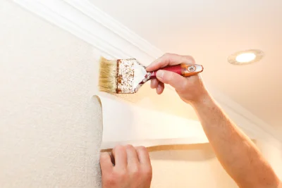 Pose de papier peint à Entrevaux — revêtements muraux et toiles de verre